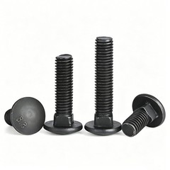 M6 M8 M10 M12 – M24 8.8 Grade Steel Carriage Bolts Cup Square Dome Screws Black