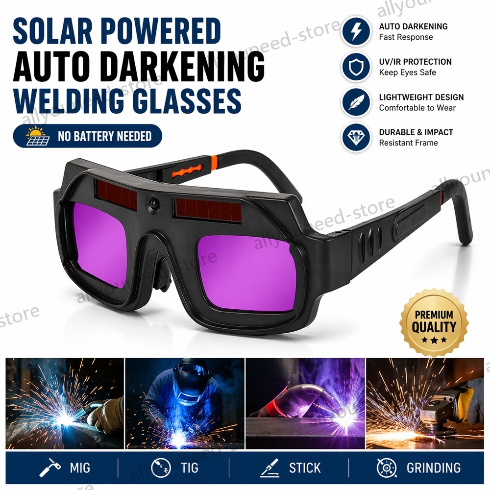 Auto Darkening Welding Glasses,Solar Welding Goggles Mask Helmet,Welder Goggle
