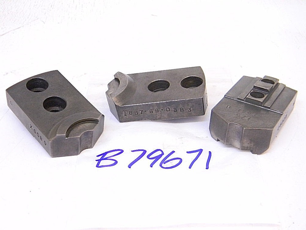 USED 3PCS. SET OF CHUCK JAWS 2.47″L x .535″H x 1.46″W