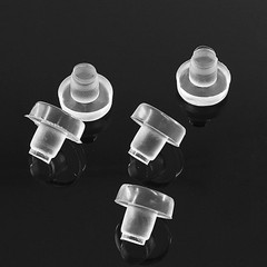 Litoexpe Glass Table Top Bumpers with Stem, 30 Pieces Clear -30 Pieces,