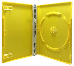 10 STANDARD Solid Yellow Color Single DVD Cases ** 1-3 DAY