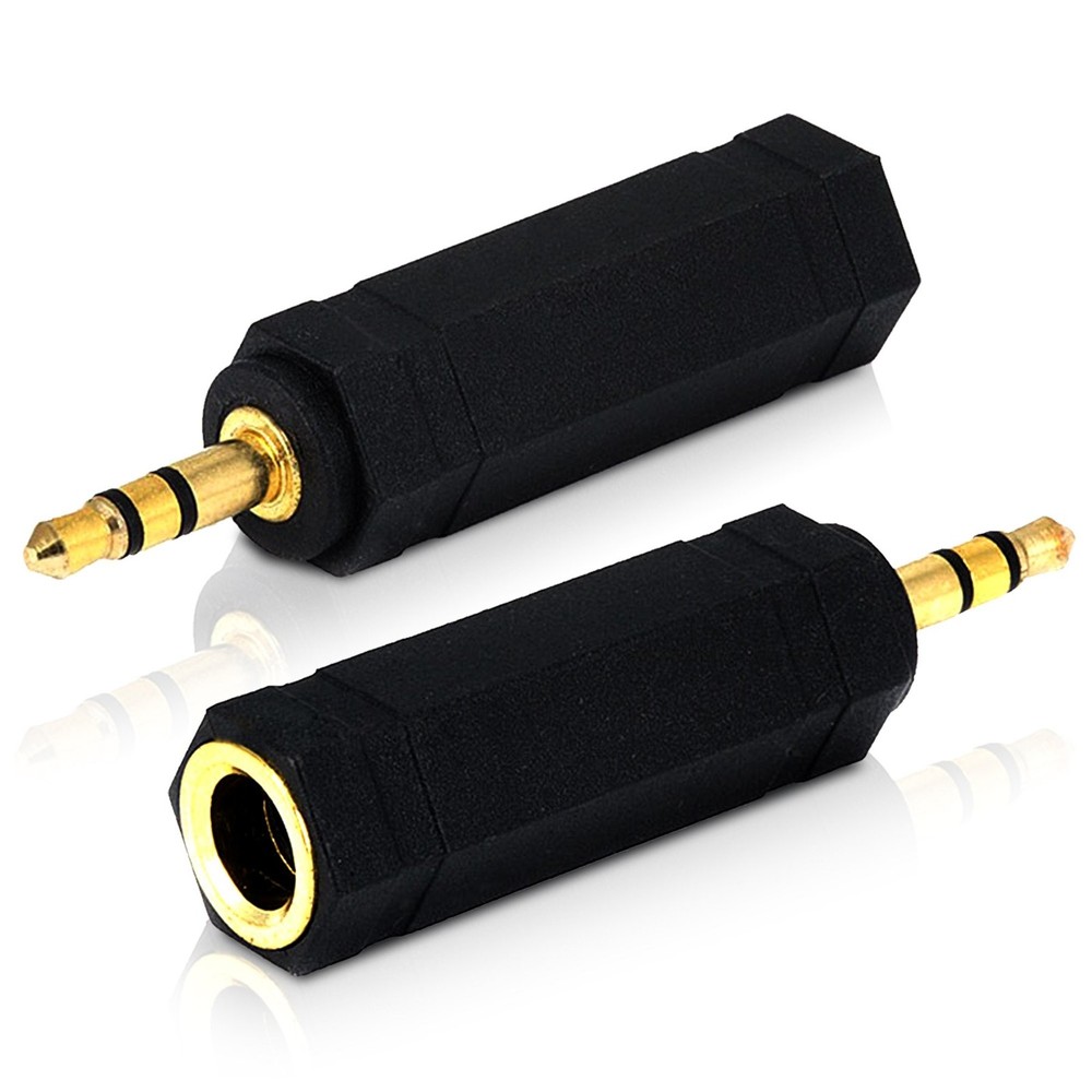 Mobi Lock 2pcs 3.5mm Plug to 6.35mm Socket – 1/8 to 1/4 in Stereo Audio Jack …