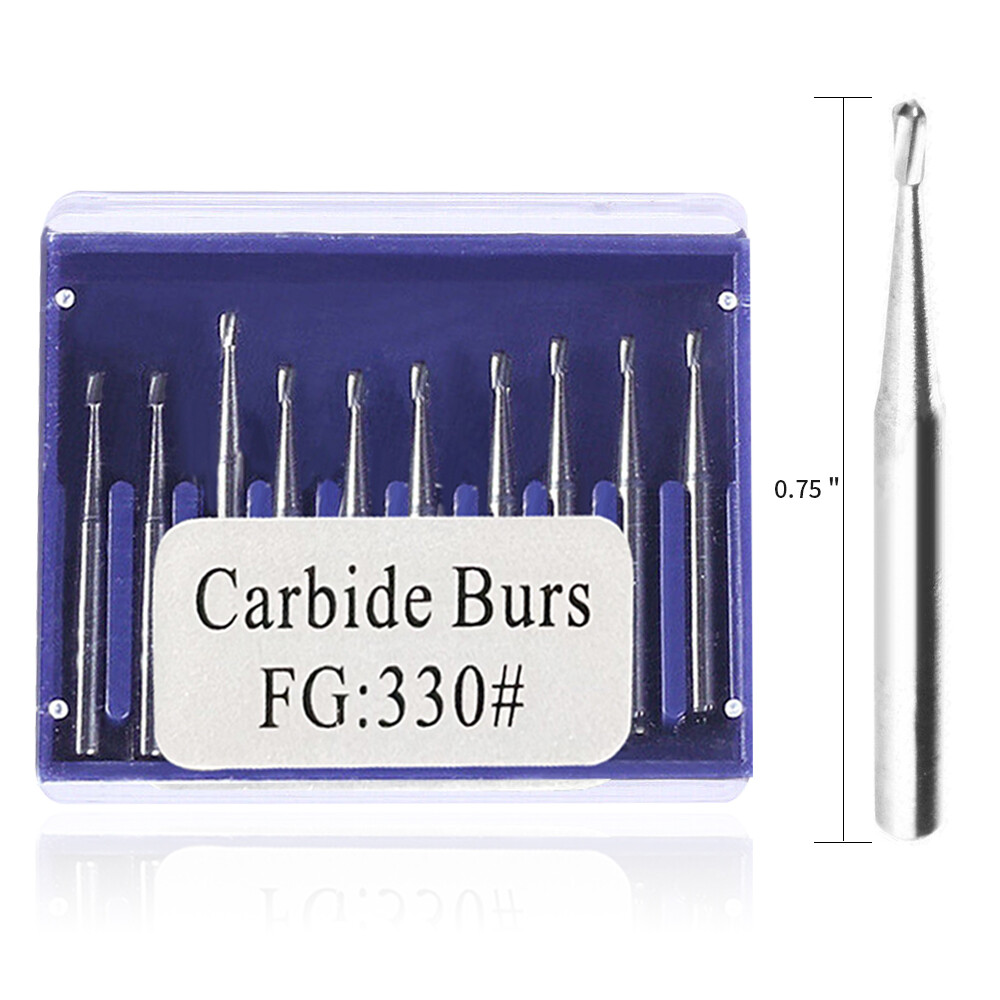 10pcs/1Pack Tungsten Carbide Drill Burs FG Bur for High Handpiece XZS