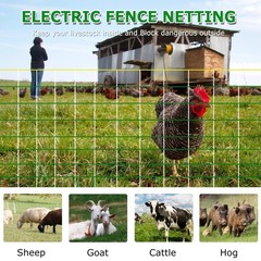 Electric Fence Netting – Chicken Fences for The Yard Semi-Rigid Net for Lives…