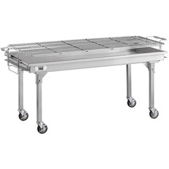 60″ Heavy-Duty Charcoal Grill with Adjustable Grates, Removable Legs, and Cover