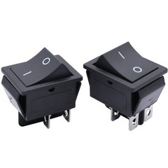 3PCS Momentary Rocker Switch ON Off Toggle DPST Power 4 Pin AC 250V 6A 125V 10A