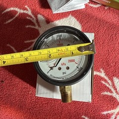 2x 3000 Psi Glycerin Liquid Filled Hydraulic Pressure Gauge, 2.5″ Dial Size,
