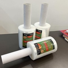 4-Pack Industrial Mini Clear Stretch Wrap Film 80 Gauge 5.1″ x 1000Ft
