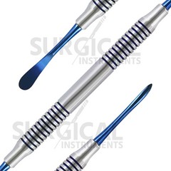 5 Pcs Molt Periosteal Elevator # 9 W/Blue Tips Dental Hollow Handle German Grade