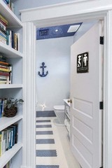 Nautical Restroom Sign – Pirate and Mermaid 12 inches x 8 inches, Vintage