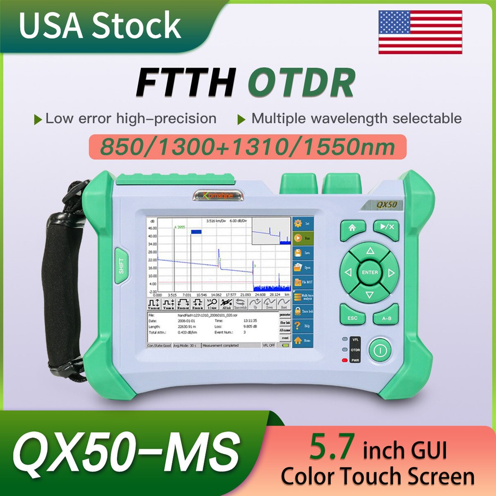 4 Wavelengths QX50 SM MM Singlemode and Multimode OTDR 850/1300nm+1310/1550nm