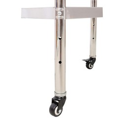 24×15″ Stainless Steel Prep Table w/Backsplash, Undershelf, 4 Casters, 440lb