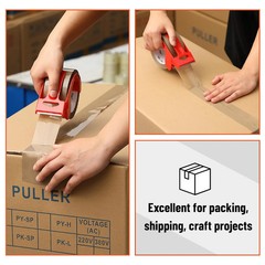 Mr. Pen- Brown Packing Tape with Dispenser, 2 Inch x 60 Yards x 2.6 mil | 2 Refi