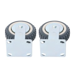 4 Pcs 6″ Heavy Duty Swivel Caster Wheels 2 Straight Wheels, 2 With Safety Brake
