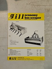 Vintage Gill Economy Box Scraper Sales Brochure Spec Sheet