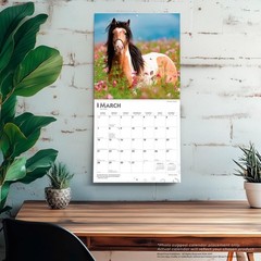 Horse Lovers | 2027 12×24″ (Hanging) Monthly Square Wall Calendar | Plastic-Free