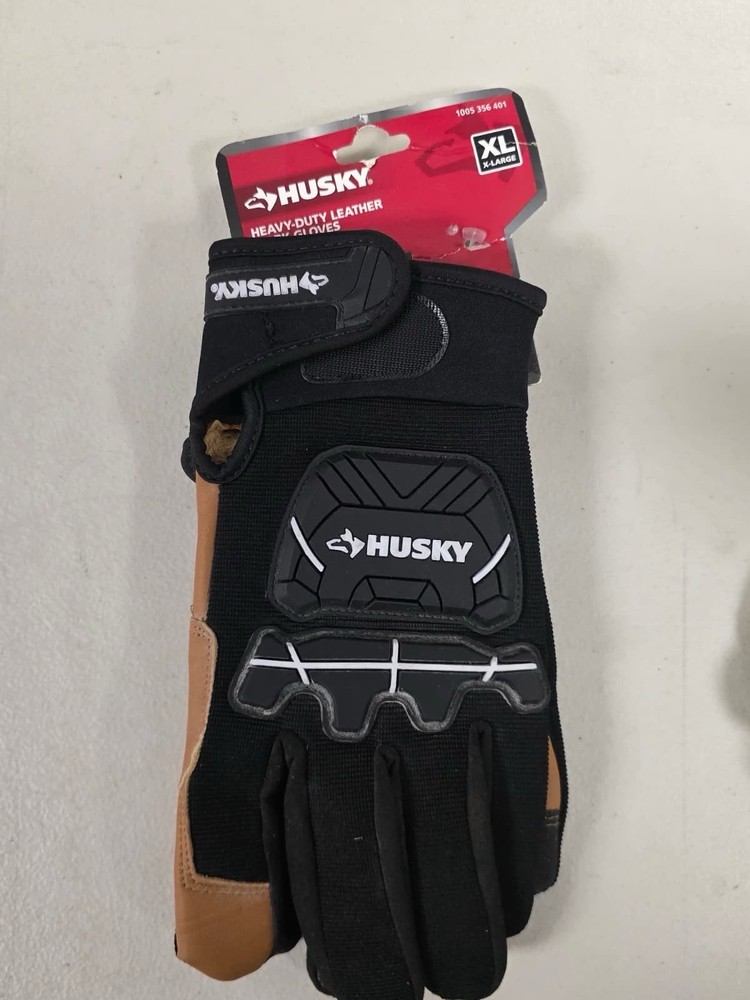 Husky Heavy-Duty Leather Work Gloves Extra Large Size XL MPN 1005 336 344