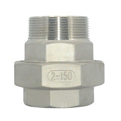 2″ inch NPT Female to Male Malleable Straight Union Coupling Pipe Fitting SS 304
