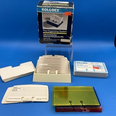 ROLODEX Petite vintage 1990s Address/Telephone File Model S-300 Putty extras box