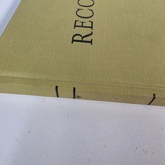 Vintage Federal Supply Service Record Book Set Of 2 Green Cloth Ruled Paper