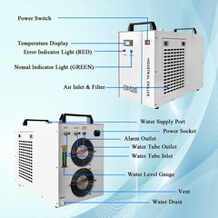 Industrial Water Chiller CW5200 9L Capacity 10L/min Industrial Chiller 110V