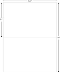 1000 Half Sheet Labels High Quality eBay PayPal & Amazon Shipping. 8.5 5.5 500