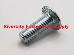 3/8-16×1 Serrated Truss Head Machine Screws 3/8×16 x 1 Bolts 3/8×1