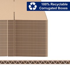 50 12x10x8 Brown/Kraft Corrugated Cardboard Shipping Boxes for Moving & Storage