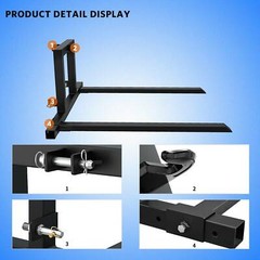 3 Point Hitch Pallet Forks Attachments Cat 1 Tractor Carryall Adjustable Forks