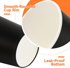 50 Pack 12 Oz Disposable Coffee Cups with Lids and Sleeves, Sturdy