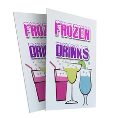 A-frame Sidewalk Frozen Drinks 24″ x 36″ Double Sided A-Frame Sidewalk Sign