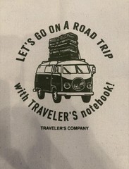 Traveler’s Company • Let’s Go on a Road Trip Canvas Tote Bag • New
