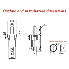 Refrigerator Door Light Switch 2pcs 10mm Ac 250v 3a Normally Closed Momentary Fr