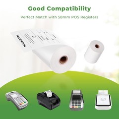 20 PCS 2 1/4 Inch x 85 ft Thermal Receipt Paper Cash Register Rolls POS Tape