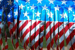 Metallic Stars & Stripes Streamer, Car Lot Pennants Metallic Streamer, 100′