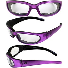 2 Pairs Birdz Eyewear Foam Padded Sunglasses Pink & Purple Frames Clear Lenses