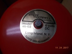 NOS Red 8″ Alarm Bell 6 VDC #eb-68 from Empire Machines & Systems Inc.