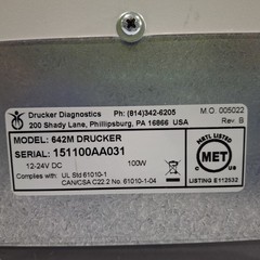 Drucker Diagnostics Horizon 642M Centrifuge