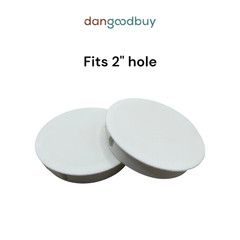 2″ Hole Nylon Locking Panel Plugs Black/White Dome Cover 2 1/8″ Top Width
