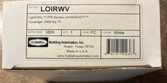 HUBBELL LOIRWV LIGHTOWL DIGITAL PASSIVE INFRARED WALL-MOUNT PIR SENSOR NEW.