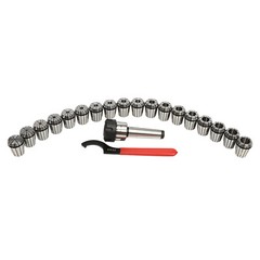 MT3 Shank ER32 Collet Chuck Set with 18 Collets and Carrying Case