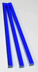 4 PC 1/2” x 1/2″ x 10” INCH LONG SQUARE CLEAR BLUE ACRYLIC TRANSLUCENT ROD .50″