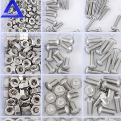 600PCS M3 M4 M5 M6 Stainless Steel Flanged Bolts and Nuts Kit,16 Common Sizes