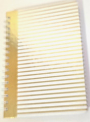 Spiral Journal 120 Pages Lined 8.12×6.25 Wire Bound Gold -White Hard Cover NWOT