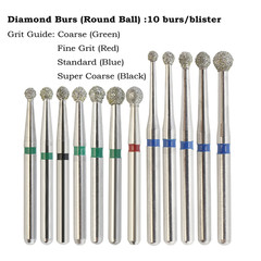 Dental Diamond Bur FG Football Round End Taper Flame Coarse Fine FG High Speed