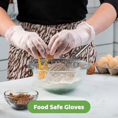 1000pcs Disposable Vinyl Gloves Powder Free Latex Free Smooth Touch White