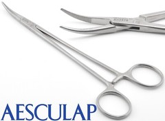 AESCULAP BH957R Schnidt Tonsil Crile Curved Slight CVD Clamps Forceps 7.25″