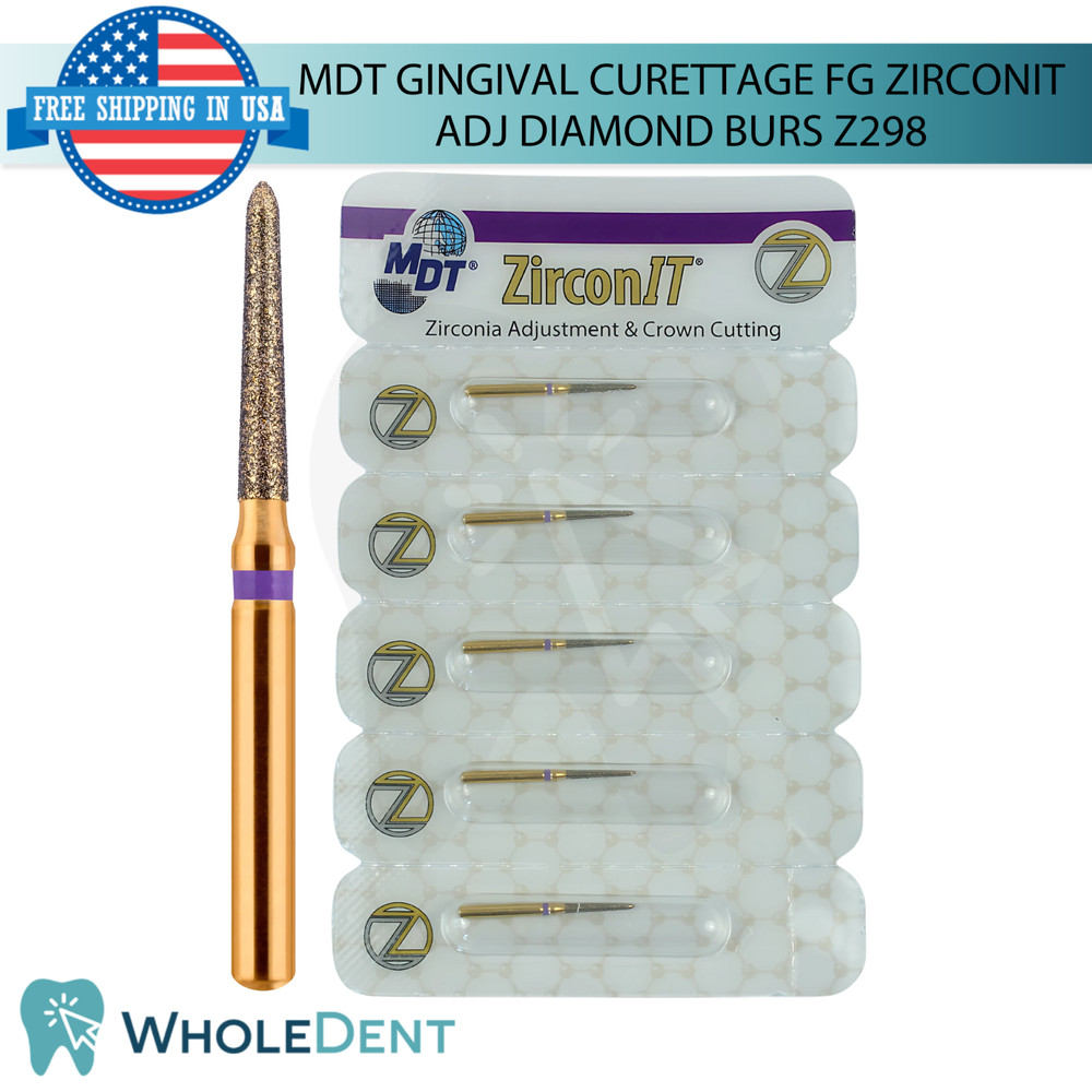 Dental MDT FG ZirconIT ADJ Gingival Curettage Z298 Diamond Adjustment Burs