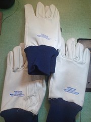 3 Pair Top Grain Leather Med Gloves Made By. GLOVE CITY USA