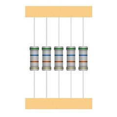 25 Values 2W Carbon Film Resistor Kit 1 Ohm 1M Ohm 2 Watt 5 Resistors Size: 2W